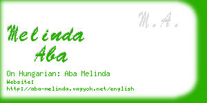 melinda aba business card